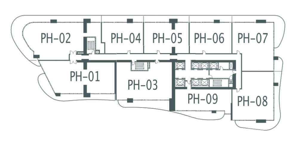 Brickell Flatiron Condos Penthouse Keyplan